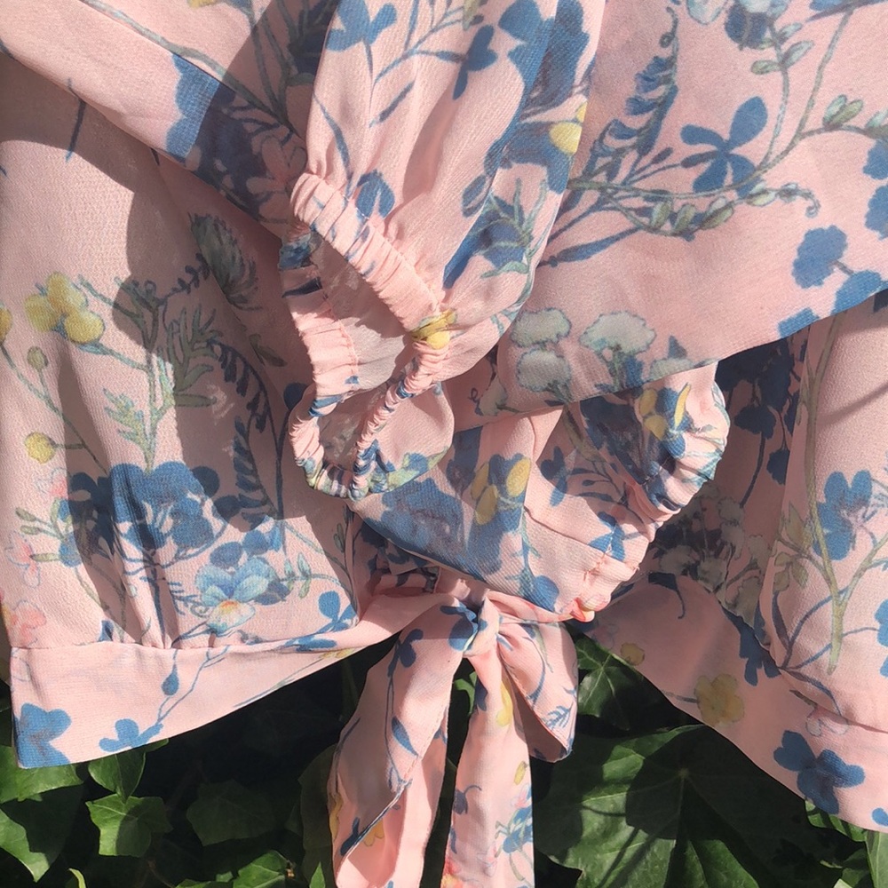 Beautiful floral print chiffon shirt size16 - Picture 5 of 7